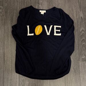 Rachel Zoe Navy Sweater with Love Design